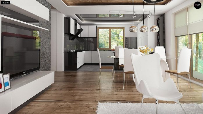 Проєкт будинку U67 - З мансардним поверхом дома в Україні