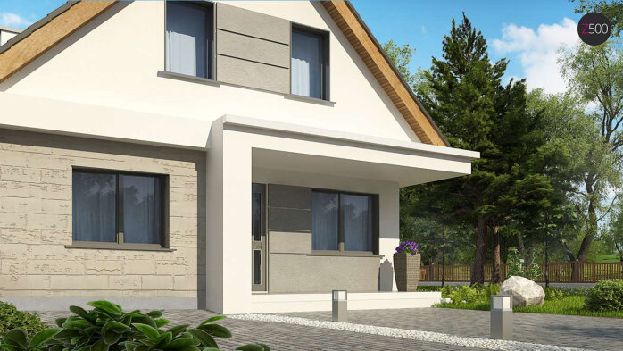 Проект дома U324 - 6 С мансардным этажом дома в Украине