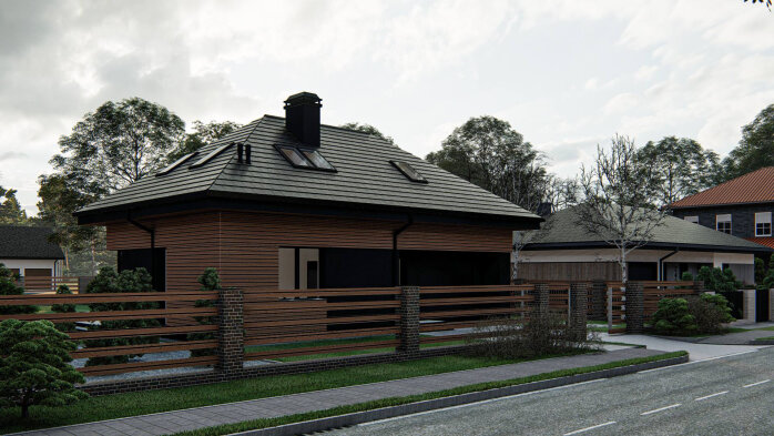 Проект дома U491 - 2 С мансардным этажом дома в Украине