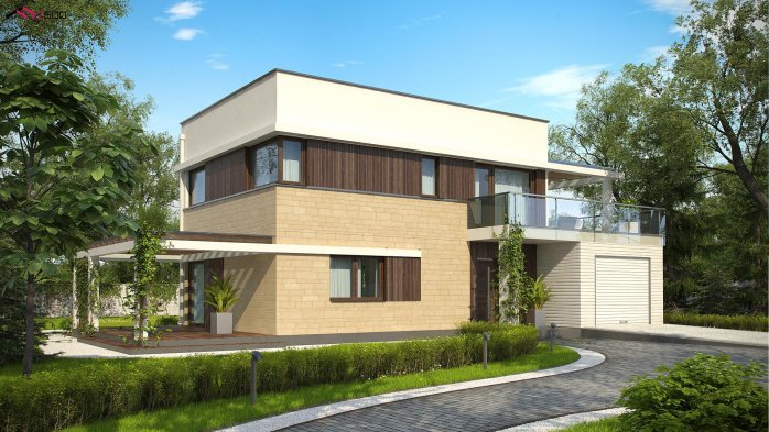 Проект дома Ux63 A S - 1 Двухэтажные дома в Украине