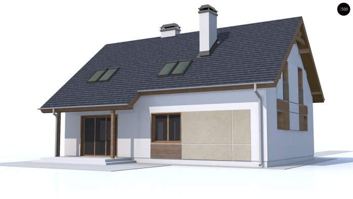 Проєкт будинку U178 a - З мансардним поверхом дома в Україні