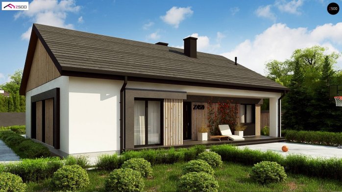 Проект дома U459 v1 - 4 Одноэтажные дома в Украине