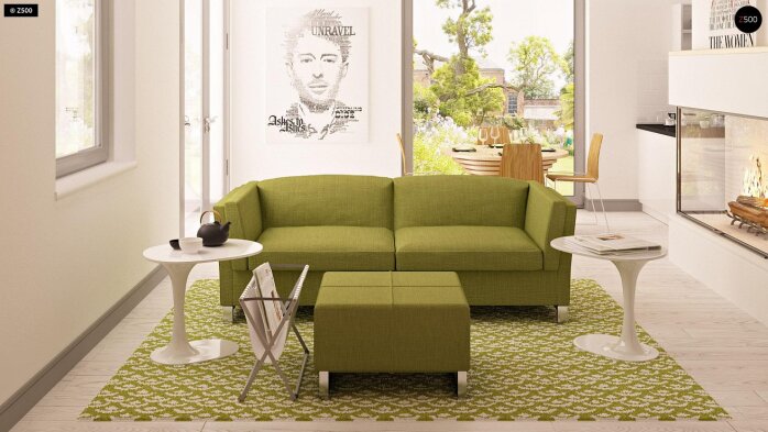 Проєкт будинку U216 GL - З мансардним поверхом дома в Україні