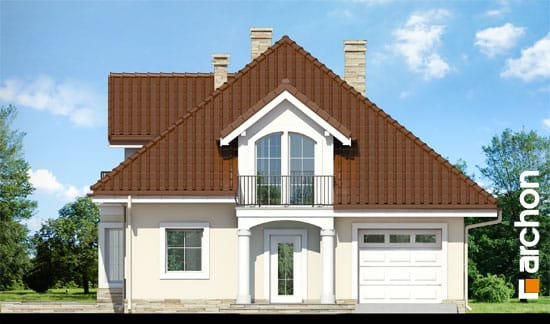 Проєкт будинку Будинок в тим'яні 6 - З мансардним поверхом дома в Україні