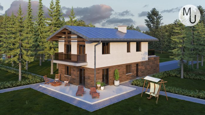 Проект дома DBMU Эйсен - 2 Двухэтажные дома в Украине