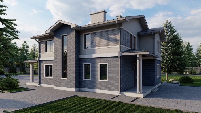 Проект дома DB 42 - 2 Двухэтажные дома в Украине