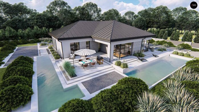 Проєкт будинку U471 - Одноповерхові дома в Україні