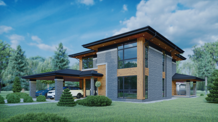 Проєкт будинку DBT 204 - Двоповерхові дома в Україні