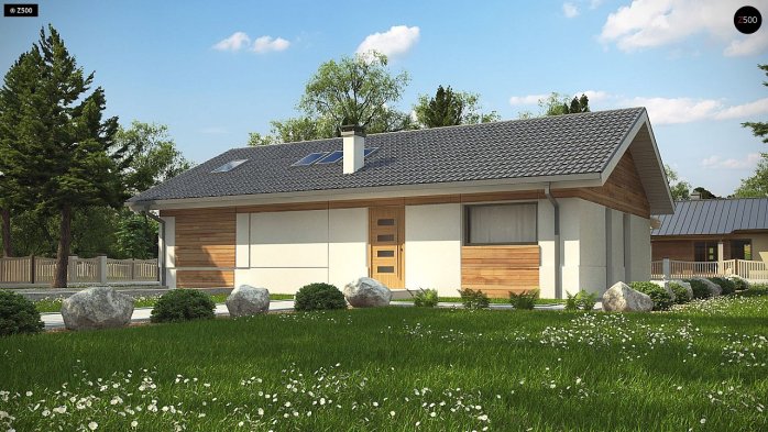 Проект дома U338 - 1 С мансардным этажом дома в Украине