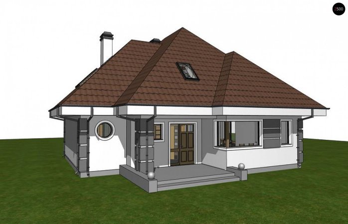 Проєкт будинку U48 bG - З мансардним поверхом дома в Україні