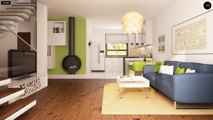 Проект дома U12 P - 5 С мансардным этажом дома в Украине