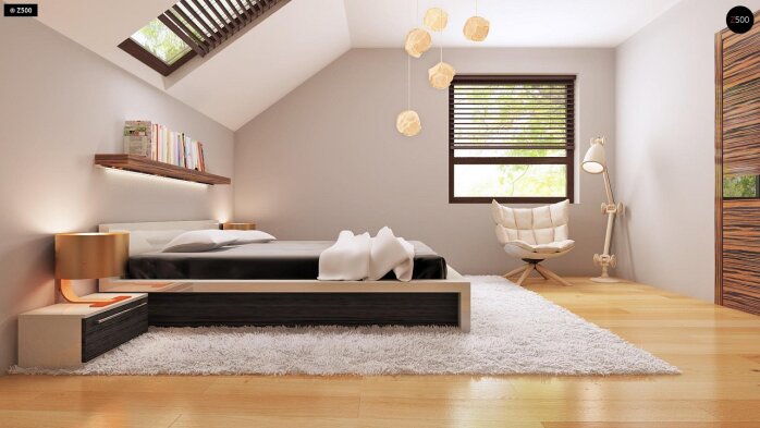 Проєкт будинку U79 GP - З мансардним поверхом дома в Україні