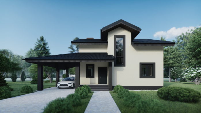 Проект дома DBT 206 - 1 Двухэтажные дома в Украине