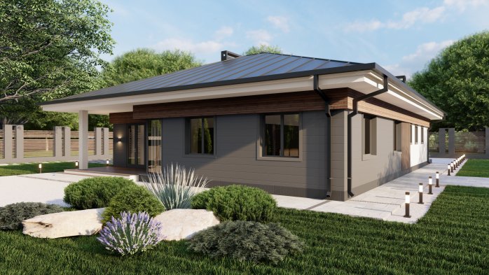 Проект дома DB 39 - 3 Одноэтажные дома в Украине