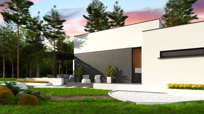 Проєкт будинку Ux141 v1 - Одноповерхові дома в Україні