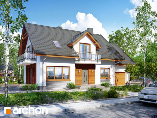 Проект дома Дом в рододендронах 16 - 1 С мансардным этажом дома в Украине