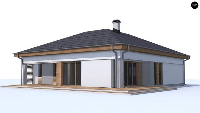 Проєкт будинку U204 bg - Одноповерхові дома в Україні