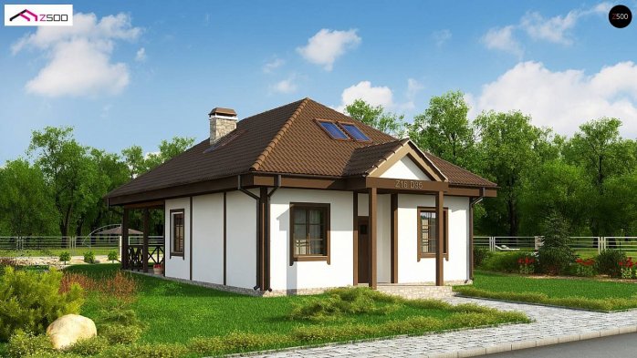 Проект дома U16 D 35 - 1 С мансардным этажом дома в Украине