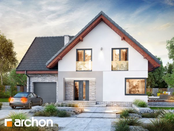 Проект дома Дом в амброзиях - 1 С мансардным этажом дома в Украине