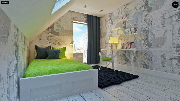 Проект дома U292 - 13 С мансардным этажом дома в Украине