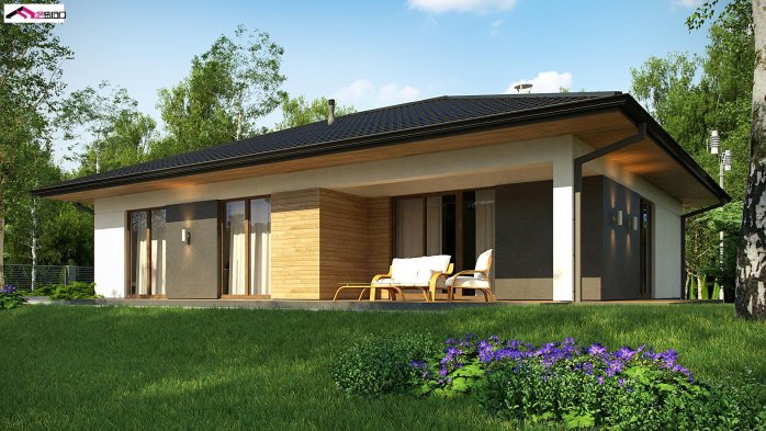 Проект дома U368 D S - 4 Одноэтажные дома в Украине