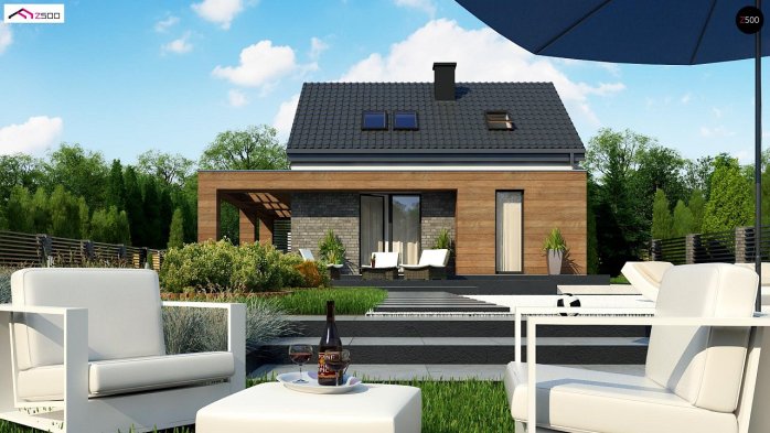 Проект дома U385 - 5 С мансардным этажом дома в Украине