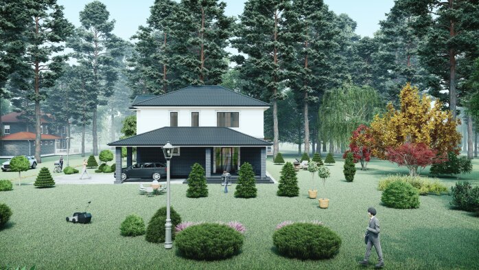 Проект дома DBT 268-2 - 3 Двухэтажные дома в Украине