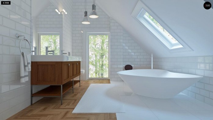 Проект дома U226 - 18 С мансардным этажом дома в Украине