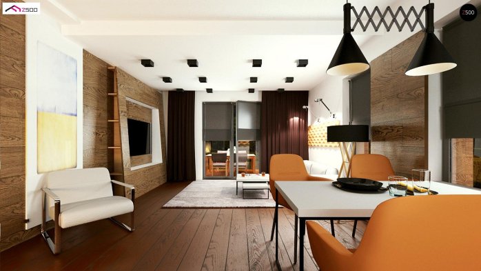 Проект дома U316 p - 11 С мансардным этажом дома в Украине