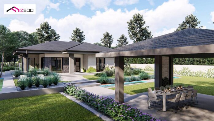 Проєкт будинку U425 - Одноповерхові дома в Україні