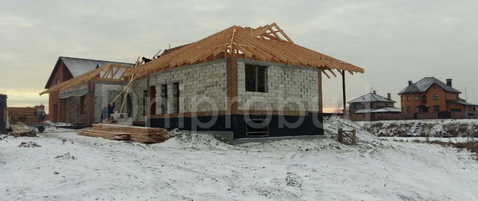 Великий одноповерховий котедж біля озера в Крюковщині