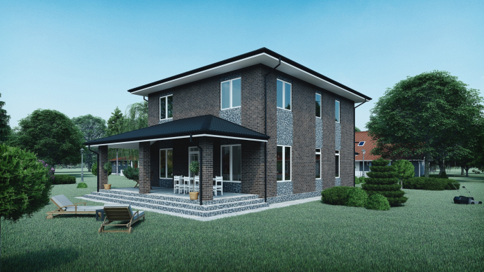 Проект дома DBT 364 - 5 Двухэтажные дома в Украине