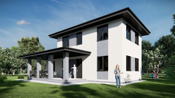 Проєкт будинку DBT 540 - Двоповерхові дома в Україні