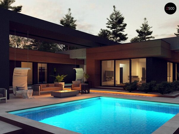 Проект дома Ux158 + - 2 Одноэтажные дома в Украине