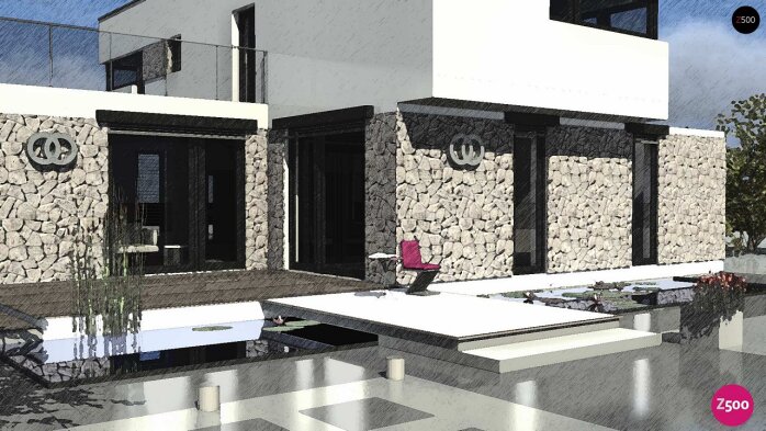 Проект дома Ux46 - 7 Двухэтажные дома в Украине