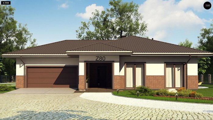 Проєкт будинку U80 A - Одноповерхові дома в Україні