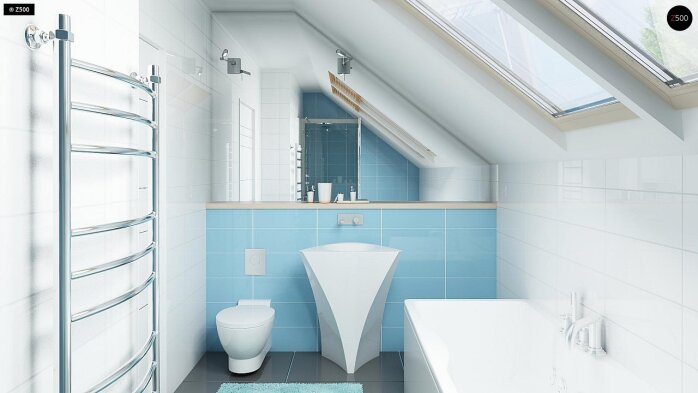 Проєкт будинку U212 GL - З мансардним поверхом дома в Україні