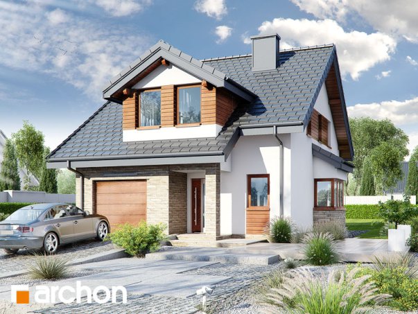 Проєкт будинку Будинок в кульбабах (Н) вер.3 - З мансардним поверхом дома в Україні