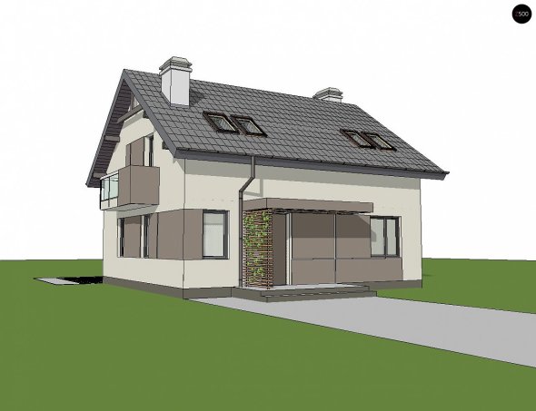 Проект дома U65 v2 - 3 С мансардным этажом дома в Украине