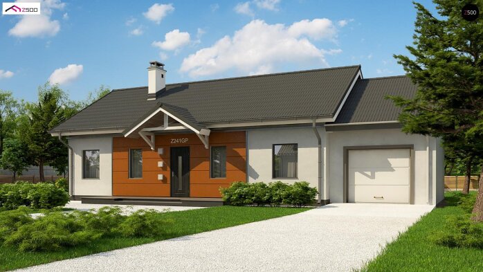 Проєкт будинку U241 GP HB - Одноповерхові дома в Україні
