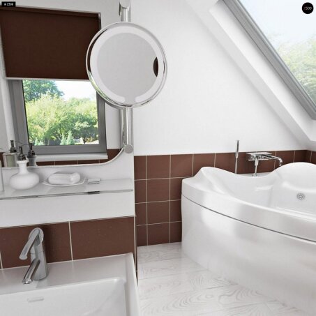 Проєкт будинку U216 - З мансардним поверхом дома в Україні