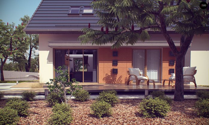 Проєкт будинку U269 - З мансардним поверхом дома в Україні