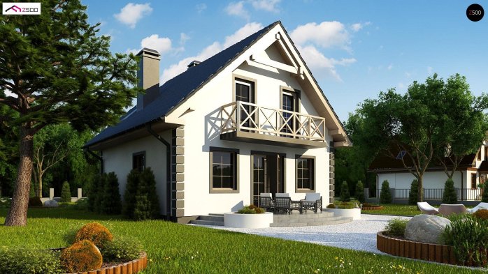 Проект дома U1 bl - 4 С мансардным этажом дома в Украине