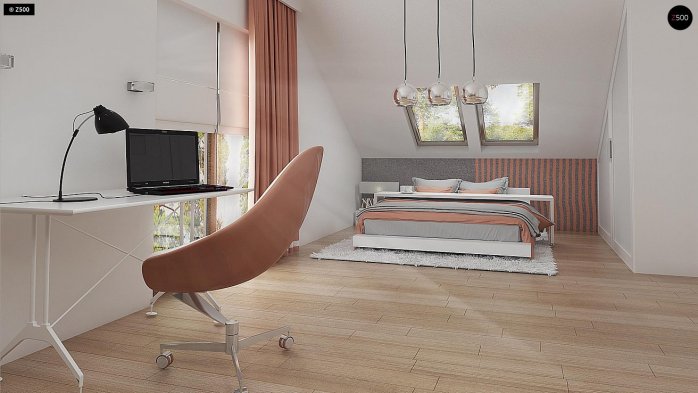 Проєкт будинку U263 + - З мансардним поверхом дома в Україні