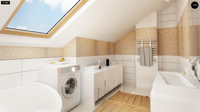 Проєкт будинку U210 - З мансардним поверхом дома в Україні