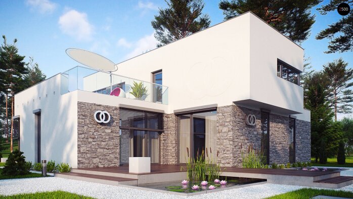 Проект дома Ux46 - 4 Двухэтажные дома в Украине