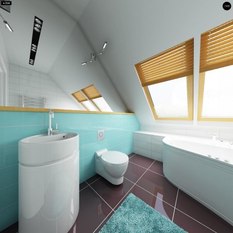 Проєкт будинку U34 - З мансардним поверхом дома в Україні