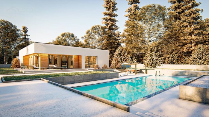 Проєкт будинку Ux176 - Одноповерхові дома в Україні