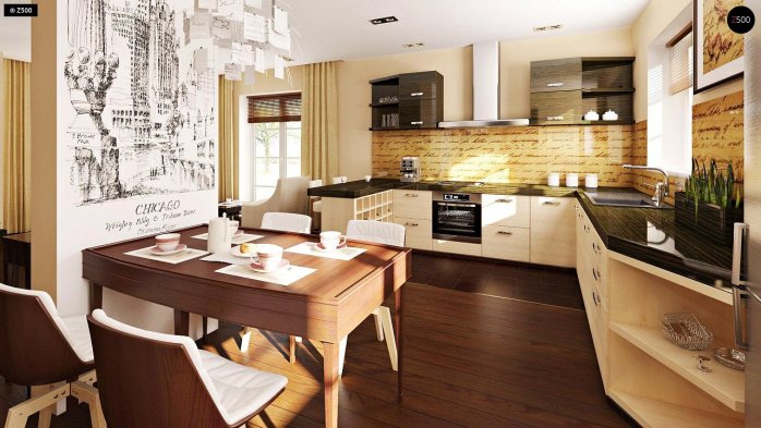 Проєкт будинку U18 - З мансардним поверхом дома в Україні