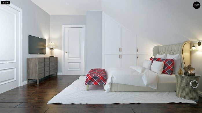 Проект дома U177 - 9 С мансардным этажом дома в Украине